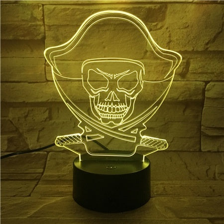 Assassins Creed 3D Illusion Led Table Lamp 7 Color Change LED Desk Light Lamp Assassins Creed Skull Gifts Christmas Gifts