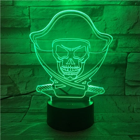 Assassins Creed 3D Illusion Led Table Lamp 7 Color Change LED Desk Light Lamp Assassins Creed Skull Gifts Christmas Gifts