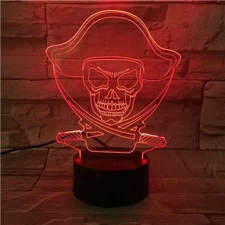 Assassins Creed 3D Illusion Led Table Lamp 7 Color Change LED Desk Light Lamp Assassins Creed Skull Gifts Christmas Gifts