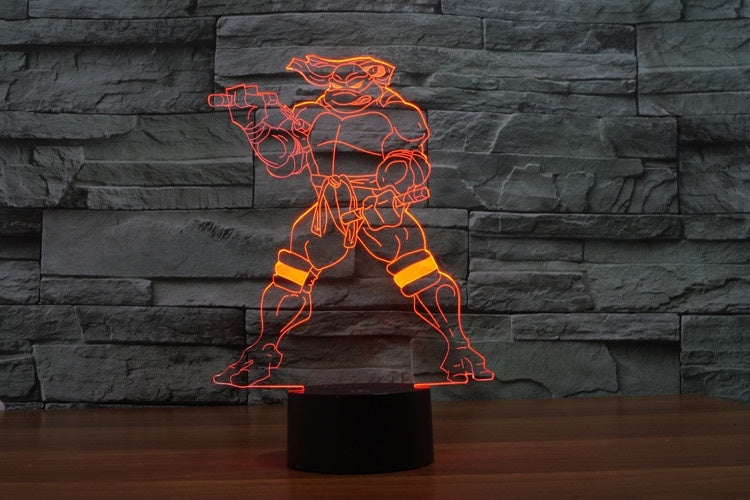 Teenage mutant ninja turtles 3D Illusion Led Table Lamp 7 Color Change LED Desk Light Lamp Teenage mutant ninja turtles Gifts Christmas Gifts