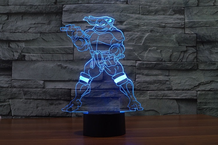 Teenage mutant ninja turtles 3D Illusion Led Table Lamp 7 Color Change LED Desk Light Lamp Teenage mutant ninja turtles Gifts Christmas Gifts