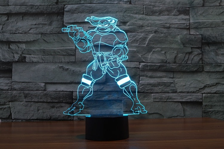 Teenage mutant ninja turtles 3D Illusion Led Table Lamp 7 Color Change LED Desk Light Lamp Teenage mutant ninja turtles Gifts Christmas Gifts