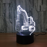 Ecavator 3D Illusion Led Table Lamp 7 Color Change LED Desk Light Lamp Excavator Children Gifts Christmas Gifts