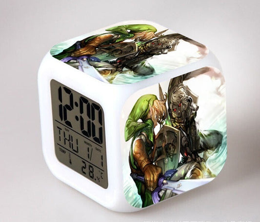 The Legend of Zelda LED Colorful Lights Creative Small Alarm Clock Room Bedroom The Legend of Zelda Birthday Gifts Christmas Gifts