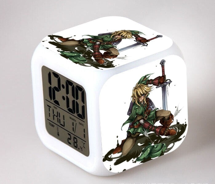 The Legend of Zelda LED Colorful Lights Creative Small Alarm Clock Room Bedroom The Legend of Zelda Birthday Gifts Christmas Gifts