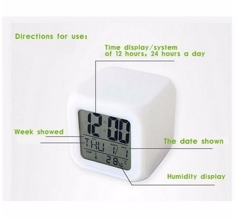 Superman Batman LED Colorful Lights Creative Small Alarm Clock Room Bedroom Superman Birthday Gifts Christmas Gifts