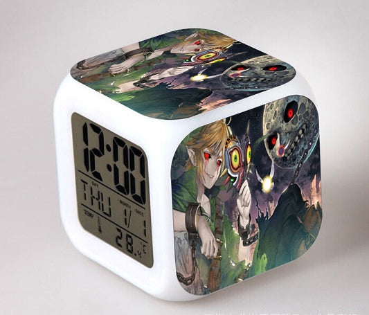 The Legend of Zelda LED Colorful Lights Creative Small Alarm Clock Room Bedroom The Legend of Zelda Birthday Gifts Christmas Gifts