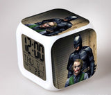 Batman LED Colorful Lights Creative Small Alarm Clock Bedroom Student Clock