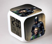 Batman LED Colorful Lights Creative Small Alarm Clock Bedroom Student Clock