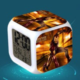 Iron man LED Colorful Lights Creative Small Alarm Clock Room Bedroom Iron man Birthday Gifts Christmas Gifts