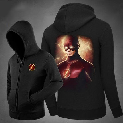 The Flash Zipper Hoodie Coats Outwear Hooded Jacket Sweater Pullover The Flash Gifts Christmas Gifts