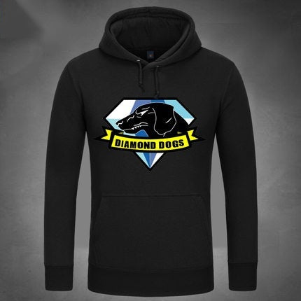 Metal Gear Diamond Dogs Pánské sportovní oblečení Pánské fleecové mikiny Kabát s kapucí Metal Gear Bunda Pulovry Dárky Vánoční dárky
