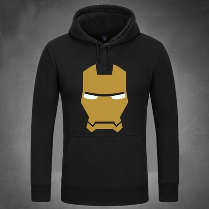 Iron Man Sport Wear Men Fleece Sweatshirts Hooded Coat Iron Man Jacket Pullovers Gifts Christmas Gifts