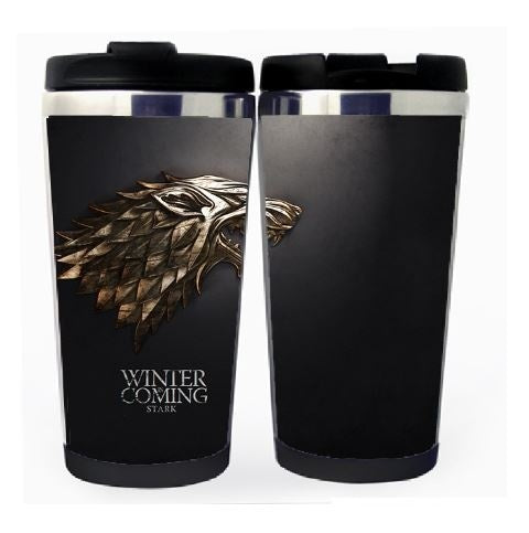 Game Of Thrones wolf Cup Stainless Steel 400ml Coffee Tea Cup Game Of Thrones Beer Stein Birthday Gifts Game Of Thrones Christmas Gifts