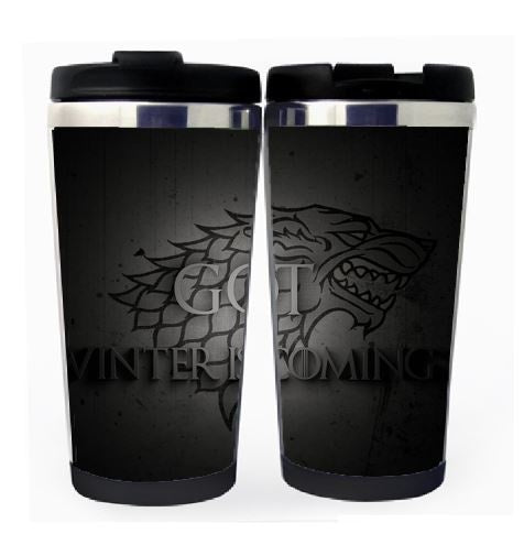 Game Of Thrones wolf Cup Stainless Steel 400ml Coffee Tea Cup Game Of Thrones Beer Stein Birthday Gifts Game Of Thrones Christmas Gifts