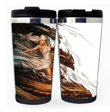 Hrnek Hry o trůny Nerezová ocel 400 ml Šálek na kávu Hrnek na čaj Hra o trůny Pivo Stein Dárky k narozeninám Hry o trůny Vánoční dárky