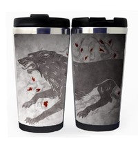 Hra o trůny Vlčí šálek Nerezová ocel 400ml Kávový šálek Čaj Hra o trůny Pivo Stein Dárky k narozeninám Hra o trůny Vánoční dárky