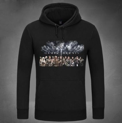 Game of Thrones unisex Sport Wear Fleece Sweatshirts Hooded Coat Game of Thrones Jacket Pullovers Gifts Christmas Gifts