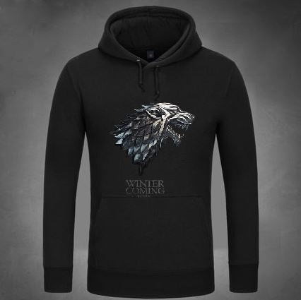 Game of Thrones Wolf Unisex Sport Wear Fleece Sweatshirts Hooded Coat Game of Thrones Jacket Pullovers Gifts Christmas Gifts