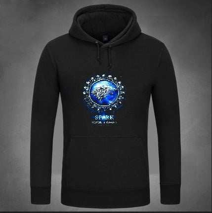 Game of Thrones Wolf Unisex Sport Wear Fleece Sweatshirts Hooded Coat Game of Thrones Jacket Pullovers Gifts Christmas Gifts