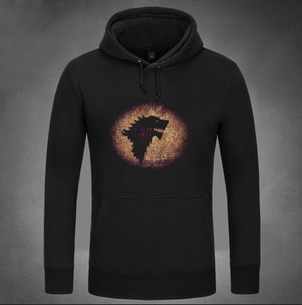 Game of Thrones Wolf Unisex Sport Wear Fleece Sweatshirts Hooded Coat Game of Thrones Jacket Pullovers Gifts Christmas Gifts