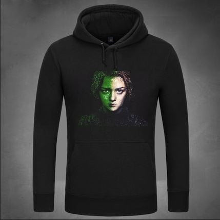 Game of Thrones Arya Stark Unisex Sport Wear Fleece Sweatshirts Hooded Coat Game of Thrones Jacket Pullovers Gifts Christmas Gifts