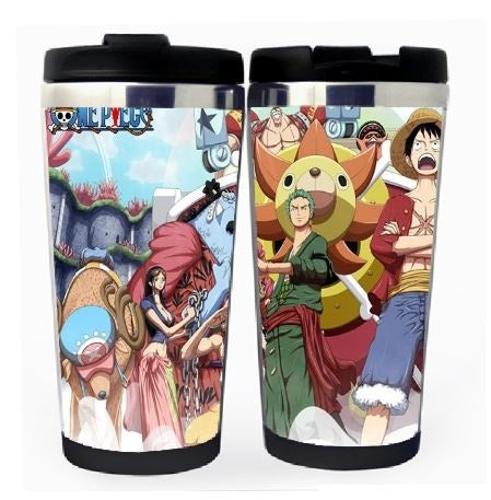 One piece Cup Stainless Steel 400ml Coffee Tea Cup One piece Beer Stein Birthday Gifts One piece Christmas Gifts