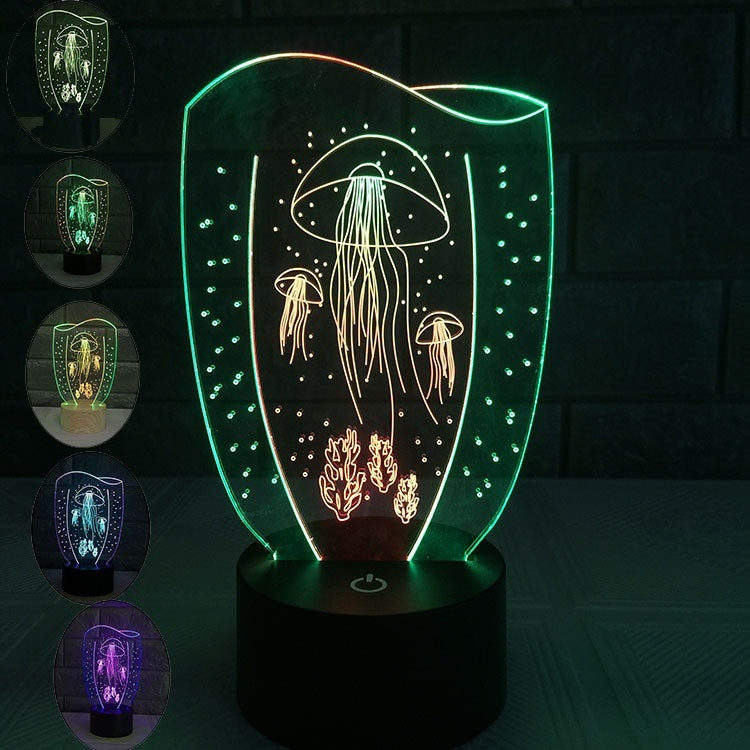 Jellyfish Illusion Led Table Lamp Night Light LED Desk Light Lamp Jellyfish Gifts Christmas Gifts