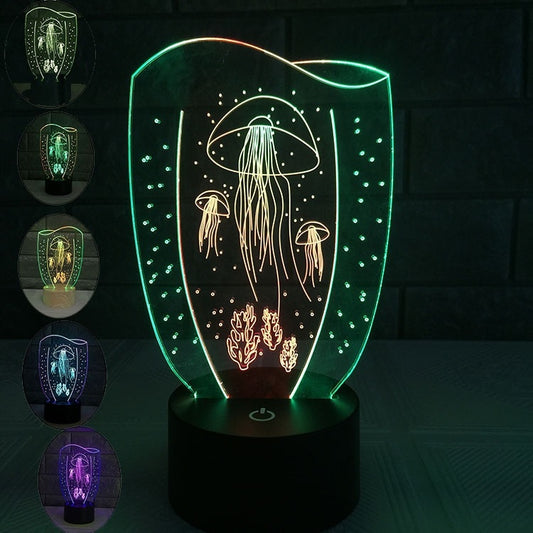 Jellyfish Illusion Led Table Lamp Night Light LED Desk Light Lamp Jellyfish Gifts Christmas Gifts