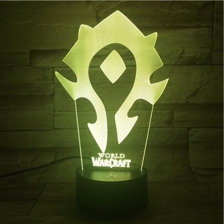 World of Warcraft 3D Illusion Led Table Lamp 7 Color Change LED Desk Light Lamp World of Warcraft Gifts