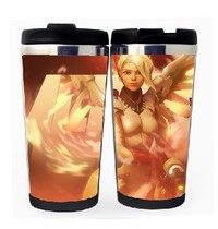 Overwatch Mercy Cup Stainless Steel 400ml Coffee Tea Cup Beer Stein Overwatch Birthday Gifts Christmas Gifts