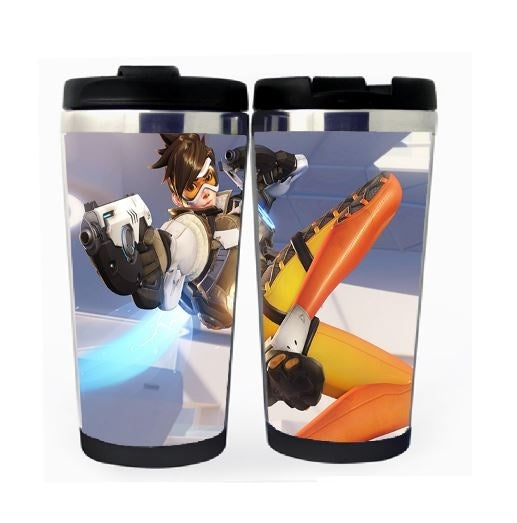 Overwatch Tracer Cup Stainless Steel 400ml Coffee Tea Cup Beer Stein Overwatch Birthday Gifts Christmas Gifts