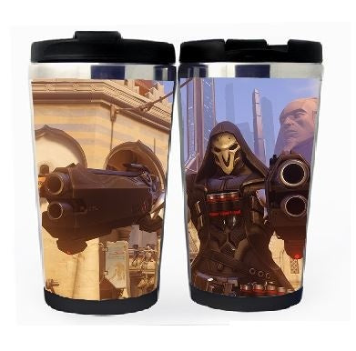 Overwatch Reaper Cup Nerezová ocel 400ml Káva Šálek čaje Pivo Stein Overwatch Dárky k narozeninám Vánoční dárky