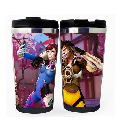 Overwatch Cup Stainless Steel 400ml Coffee Tea Cup Beer Stein Overwatch Birthday Gifts Christmas Gifts