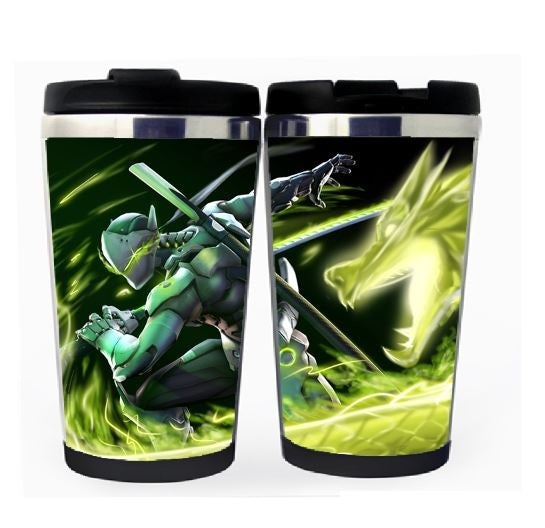 Overwatch Genji Cup Stainless Steel 400ml Coffee Tea Cup Beer Stein Overwatch Birthday Gifts Christmas Gifts