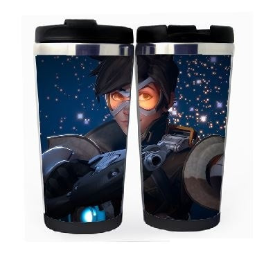 Overwatch Tracer Cup Stainless Steel 400ml Coffee Tea Cup Beer Stein Overwatch Birthday Gifts Christmas Gifts