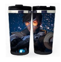 Overwatch Tracer Cup Stainless Steel 400ml Coffee Tea Cup Beer Stein Overwatch Birthday Gifts Christmas Gifts