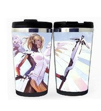 Overwatch Mercy Cup Stainless Steel 400ml Coffee Tea Cup Beer Stein Overwatch Birthday Gifts Christmas Gifts