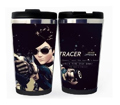 Overwatch Tracer Cup Stainless Steel 400ml Coffee Tea Cup Beer Stein Overwatch Birthday Gifts Christmas Gifts