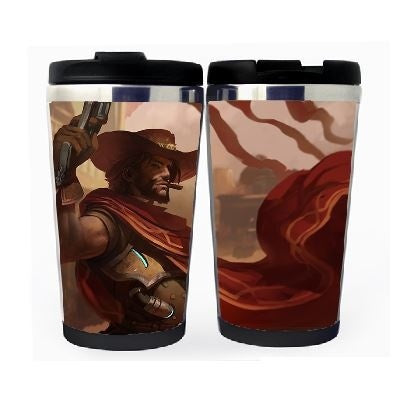 Overwatch Mccree Cup Stainless Steel 400ml Coffee Tea Cup Beer Stein Overwatch Birthday Gifts Christmas Gifts