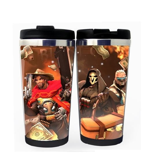 Overwatch Reaper Cup Stainless Steel 400ml Coffee Tea Cup Beer Stein Overwatch Birthday Gifts Christmas Gifts