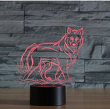 Wolf 3D Illusion Led Table Lamp 7 Color Change LED Desk Light Lamp Game of Thrones Direwolf  Decoration Gifts