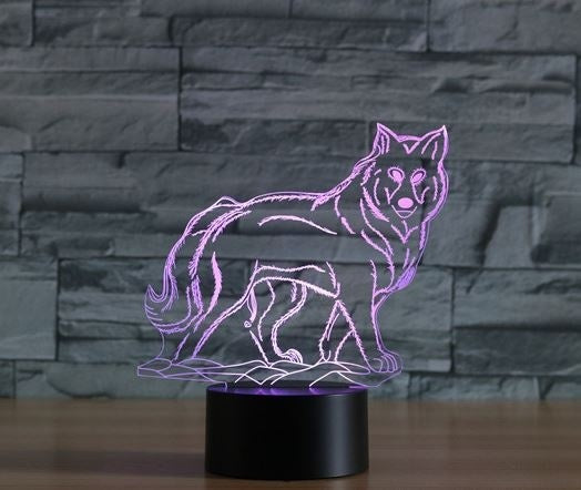 Wolf 3D Illusion Led Table Lamp 7 Color Change LED Desk Light Lamp Game of Thrones Direwolf  Decoration Gifts
