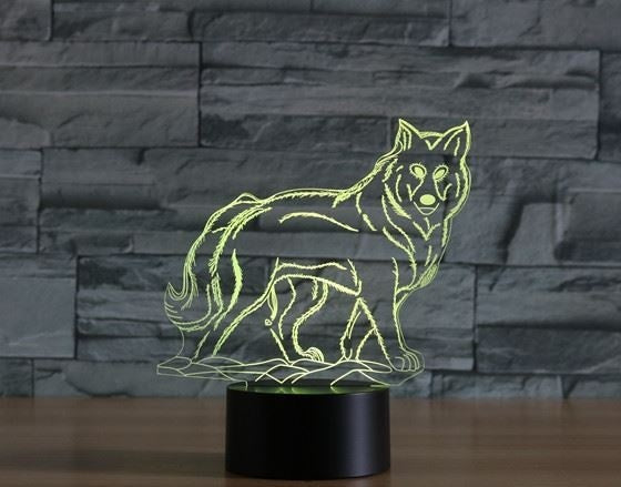 Wolf 3D Illusion Led Table Lamp 7 Color Change LED Desk Light Lamp Game of Thrones Direwolf  Decoration Gifts