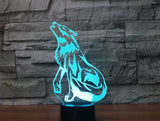Wolf 3D Illusion Led Table Lamp 7 Color Change LED Desk Light Lamp Game of Thrones Direwolf  Decoration Gifts
