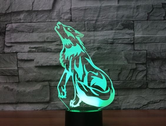 Wolf 3D Illusion Led Table Lamp 7 Color Change LED Desk Light Lamp Game of Thrones Direwolf  Decoration Gifts