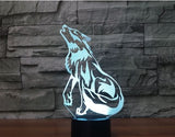 Wolf 3D Illusion Led Table Lamp 7 Color Change LED Desk Light Lamp Game of Thrones Direwolf  Decoration Gifts