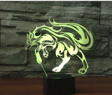 Wolf 3D Illusion Led Table Lamp 7 Color Change LED Desk Light Lamp Game of Thrones Direwolf  Decoration Gifts