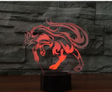 Wolf 3D Illusion Led Table Lamp 7 Color Change LED Desk Light Lamp Game of Thrones Direwolf  Decoration Gifts