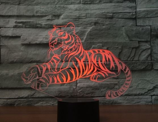 Tiger 3D Illusion Led Table Lamp 7 Color Change LED Desk Light Lamp Tiger Decoration Gifts